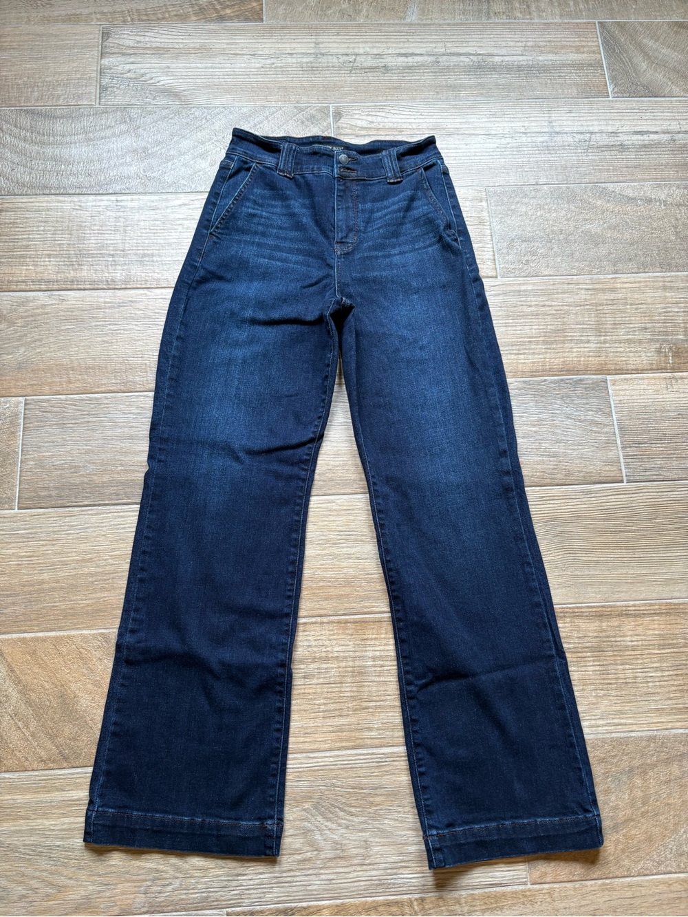 NWOT Judy Blue Dark Indigo Wide-Leg Trouser Jeans Size 7/28